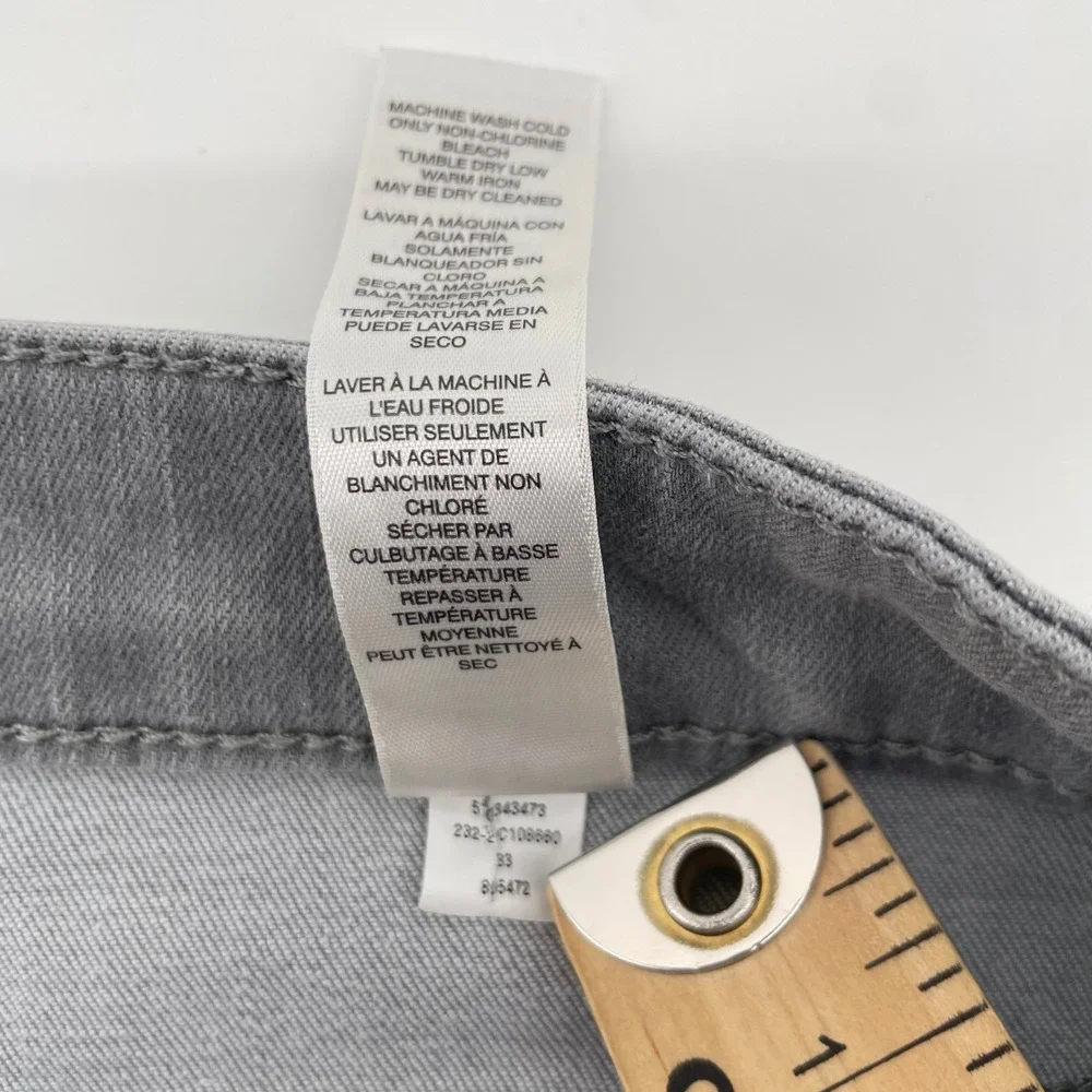 Chico's Capri Pants Womens 2.5 Gray Perfect Stretch Girlfriend Slim Frayed Hem